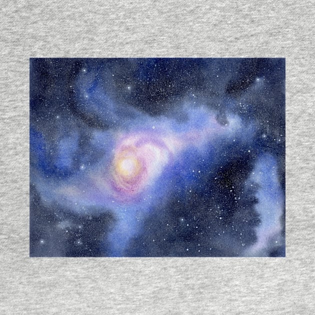 Galaxy with Nebula by Sandraartist